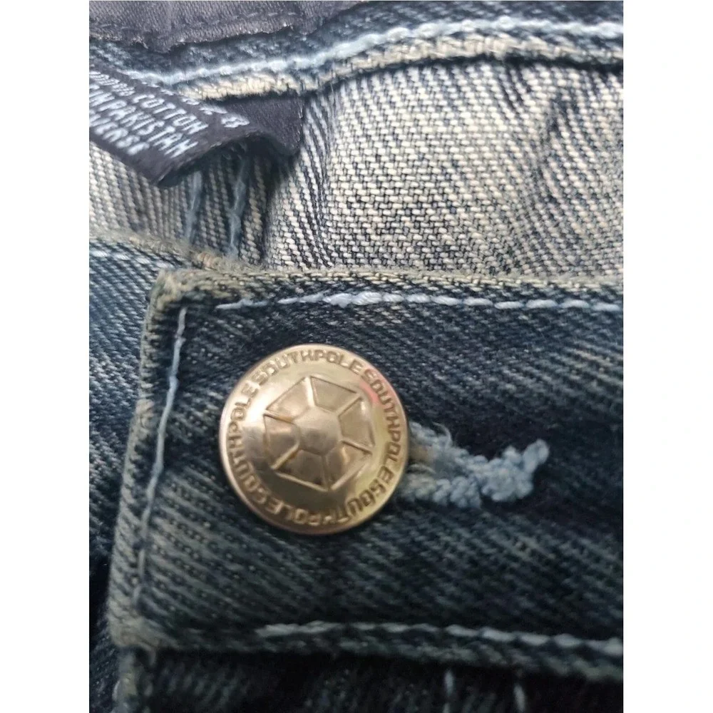 Southpole Jeans Mens 36x31 Blue Denim Straight Leg Relaxed Fit Classic Y2K Style